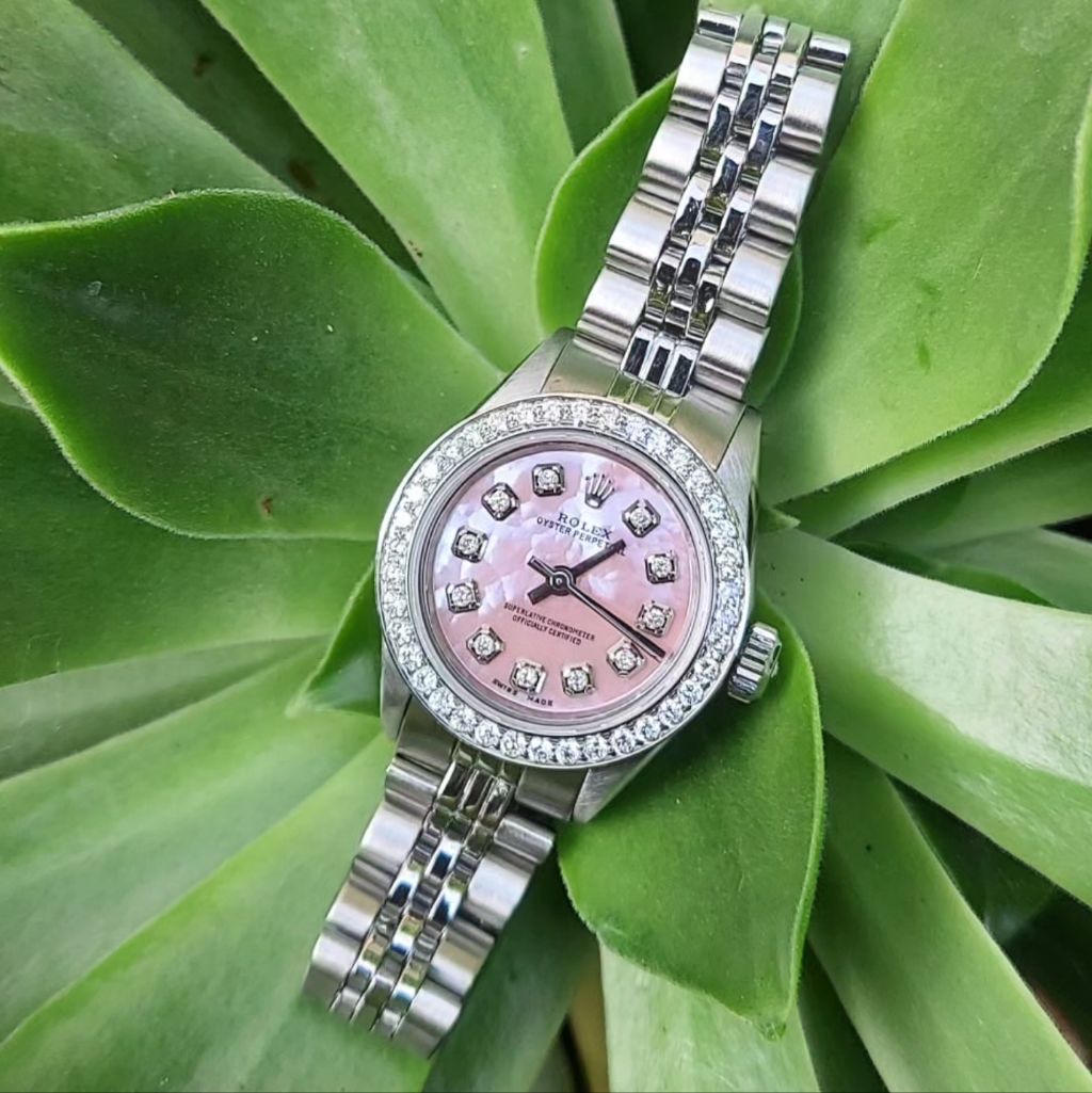 Sale Rolex Ladies Oyster Perpetual Steel Diamond Jubilee 25mm